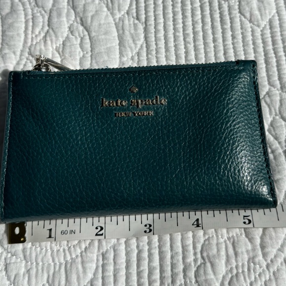 Kate Spade Bi-fold Wallet Green Leather - Picture 5 of 6